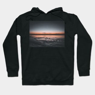 Dawn at an Icy Beach in Tracadie, New Brunswick Canada v3 Hoodie